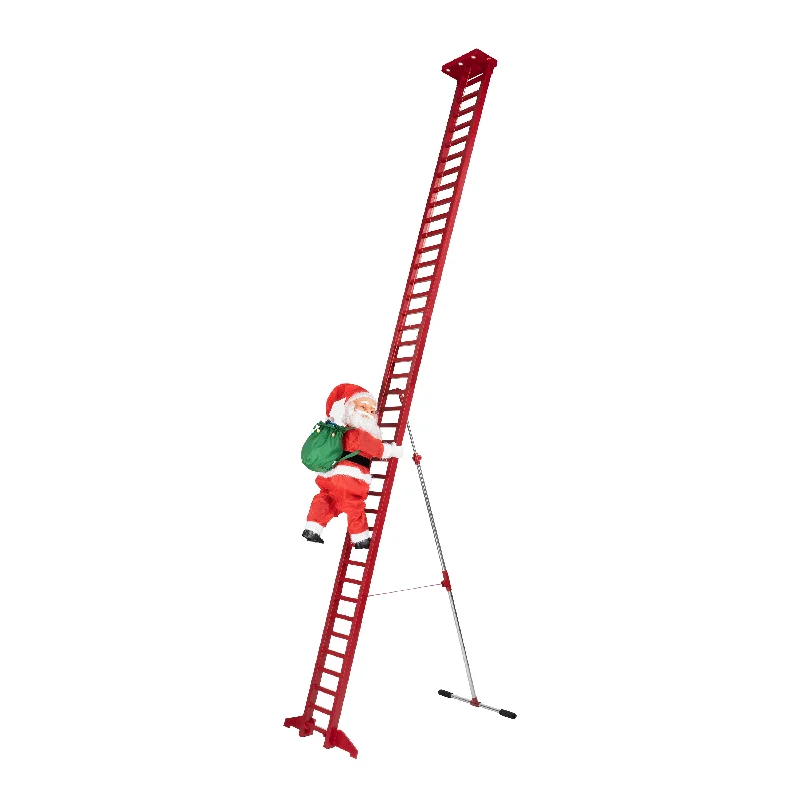 10 ft. Outdoor Animated Ladder Climbing Santa