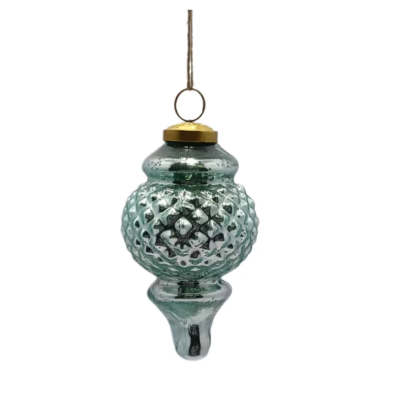 5'' Glass Finial Aqua