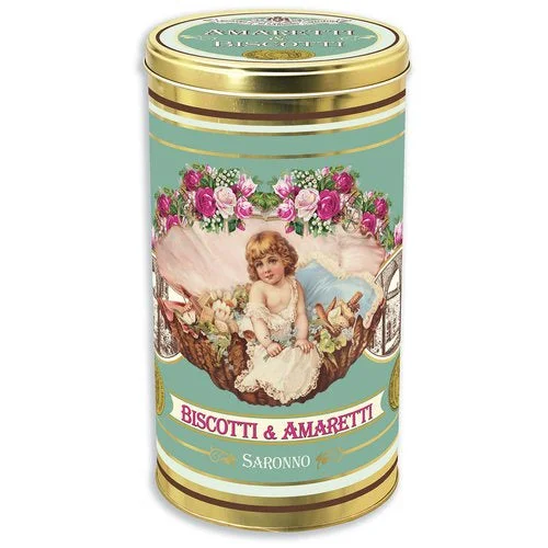 Amaretti Del Chiostro Mixed Amaretti Shell Tower Tin