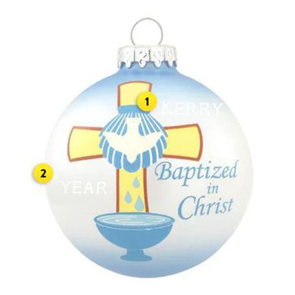 Personalized Baptized In Christ Ornament