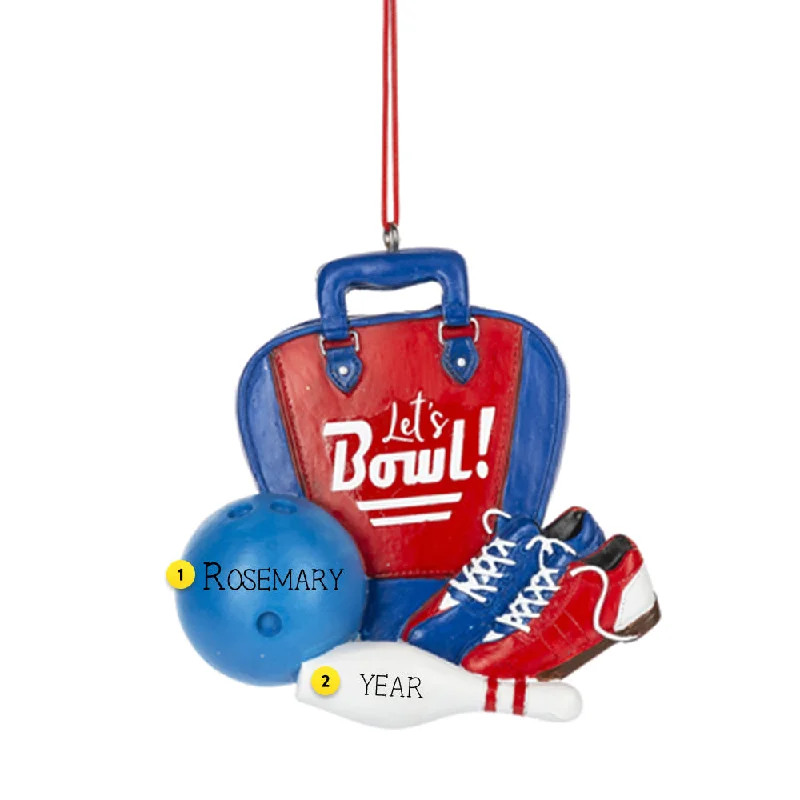 Personalized Bowling Let's Bowl Ornament