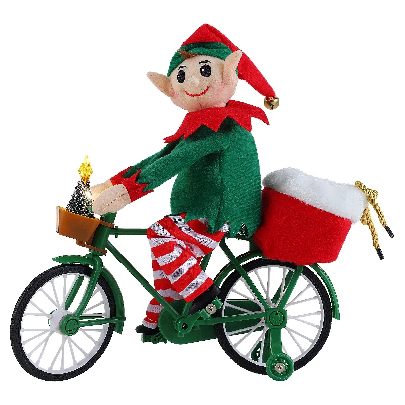 11 in. Animated Cycling Elf