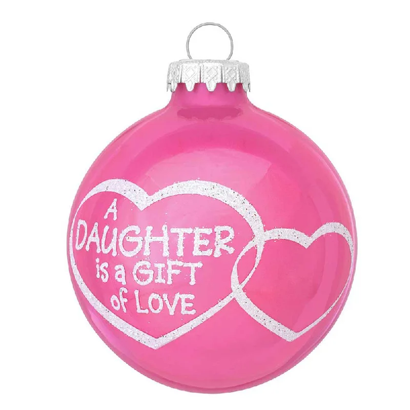 Personalized Daughter is a Gift of Love Glass Bulb Ornament