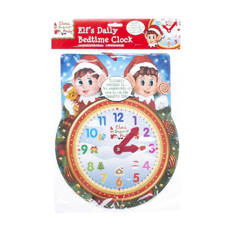 Elves Behaving Badly Bedtime Clock