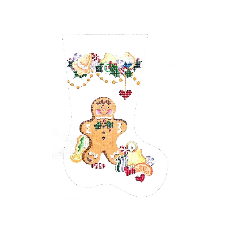 Gingerbread Boy with Cookies and Candy Midsize Stocking