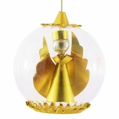 Angel Foil Ornament, 8cm, gold by Resl Lenz