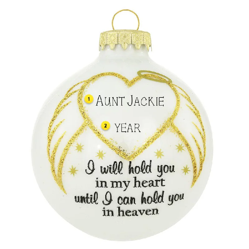 Personalized I Will Hold You Memorial Glass Bulb Ornament