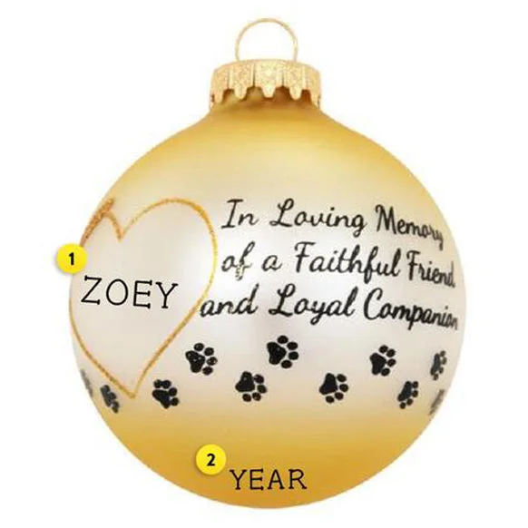 Personalized In Loving Memory Pet Ornament