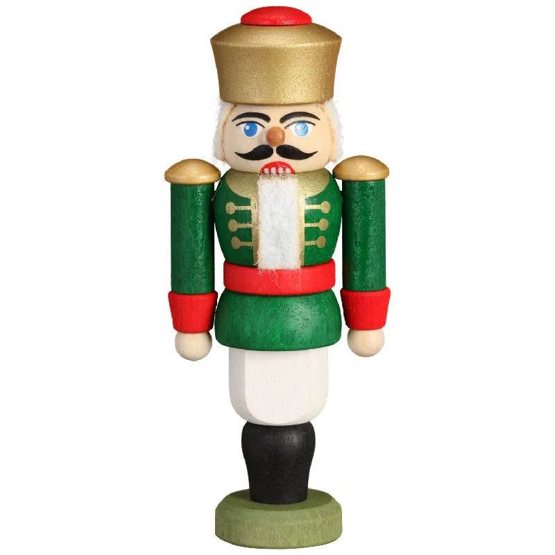 King Nutcracker, 3.5", green by Seiffener Volkskunst