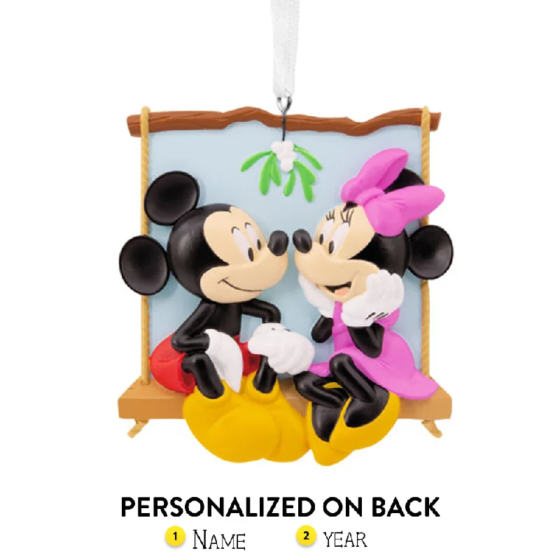 Personalized Mickey and Minnie On Swing Disney® Ornament