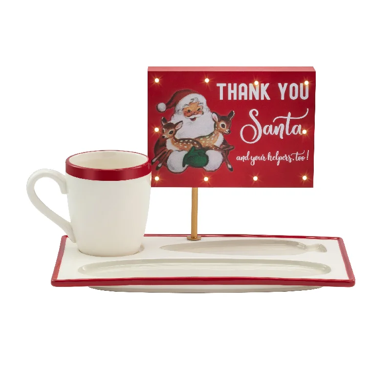 Night Before Christmas Milk and Cookies Serving Set