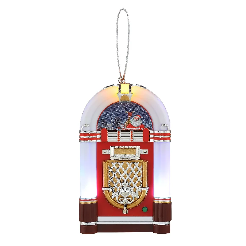 4 in. Retro Jukebox Ornament - White