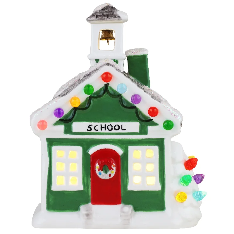 6 in. Nostalgic Ceramic Village - School