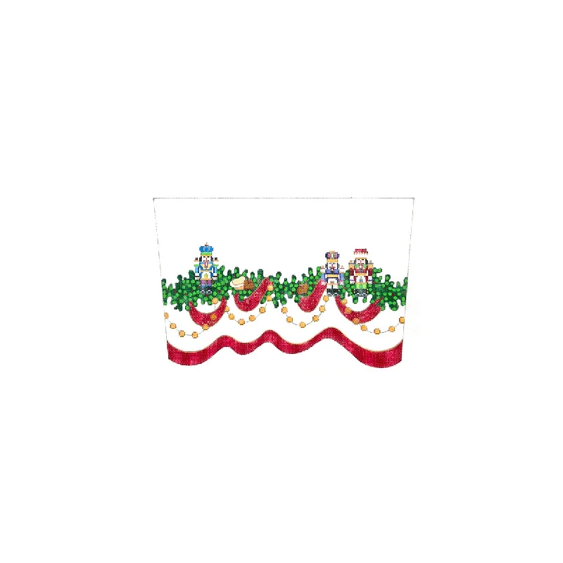 Nutcrackers in Garland Stocking Cuff