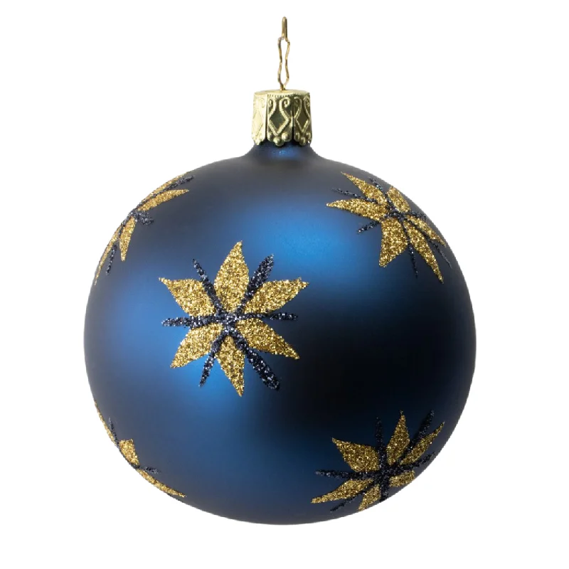 Magic Stars Ball, ocean blue, 10cm by Inge Glas of Germany