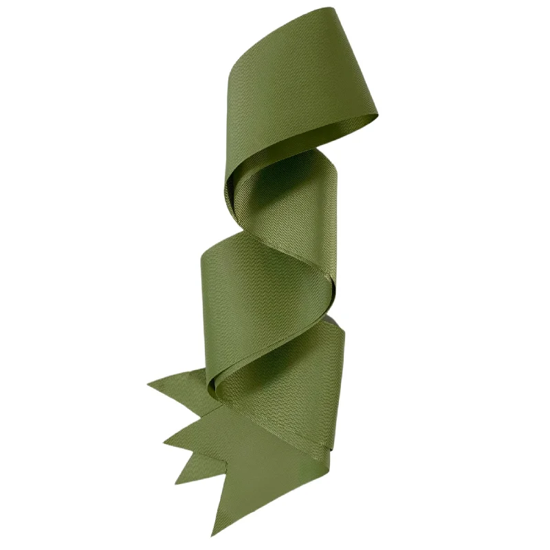 Olive Green Wide & Short Grosgrain Ribbon