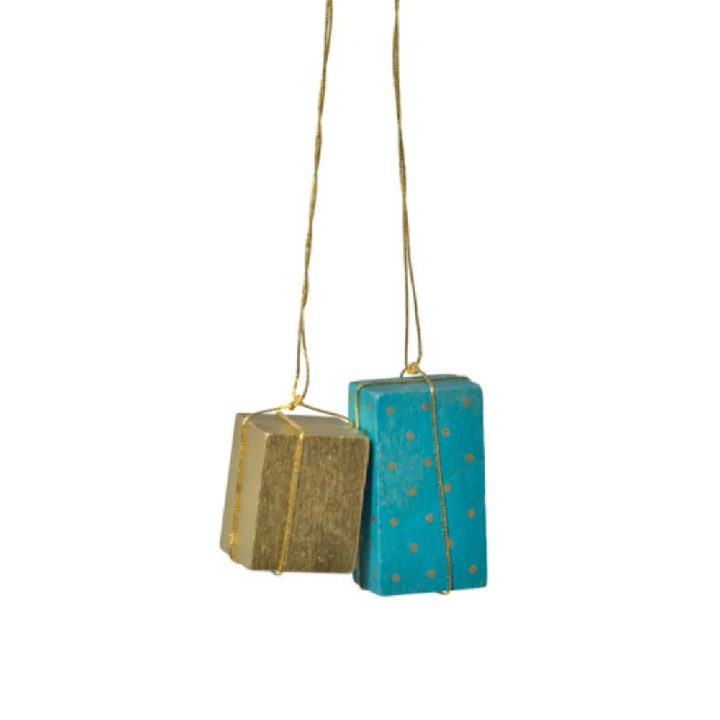 Packages golden/turquoise Ornament by KWO