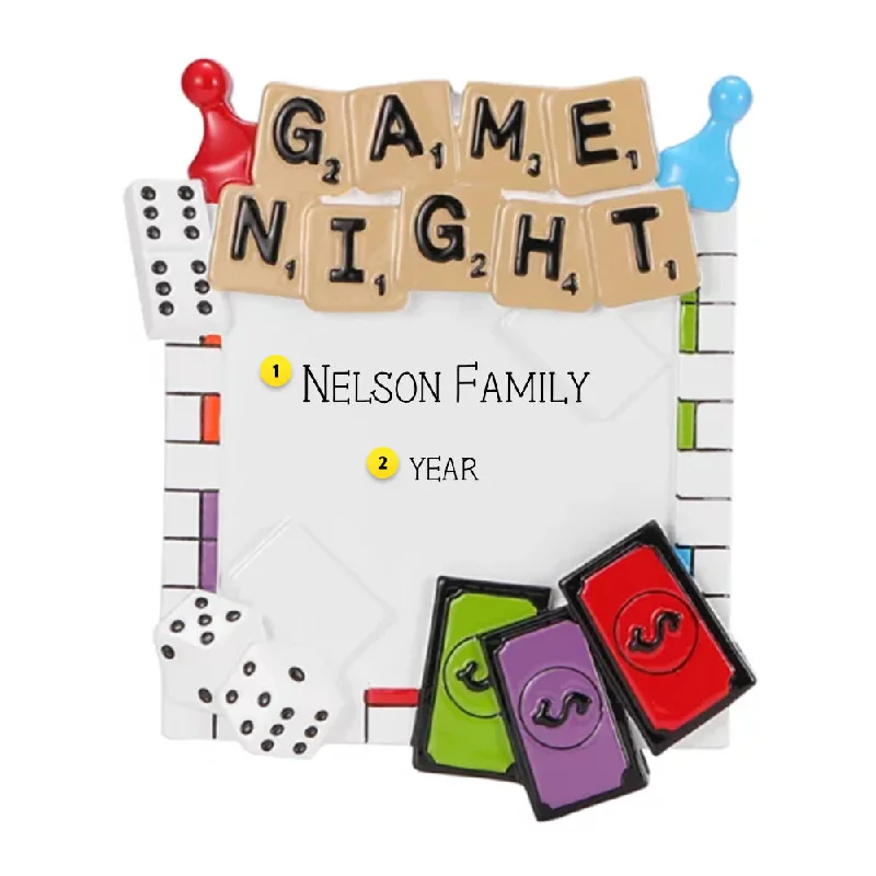 Personalized Board Game Night Ornament