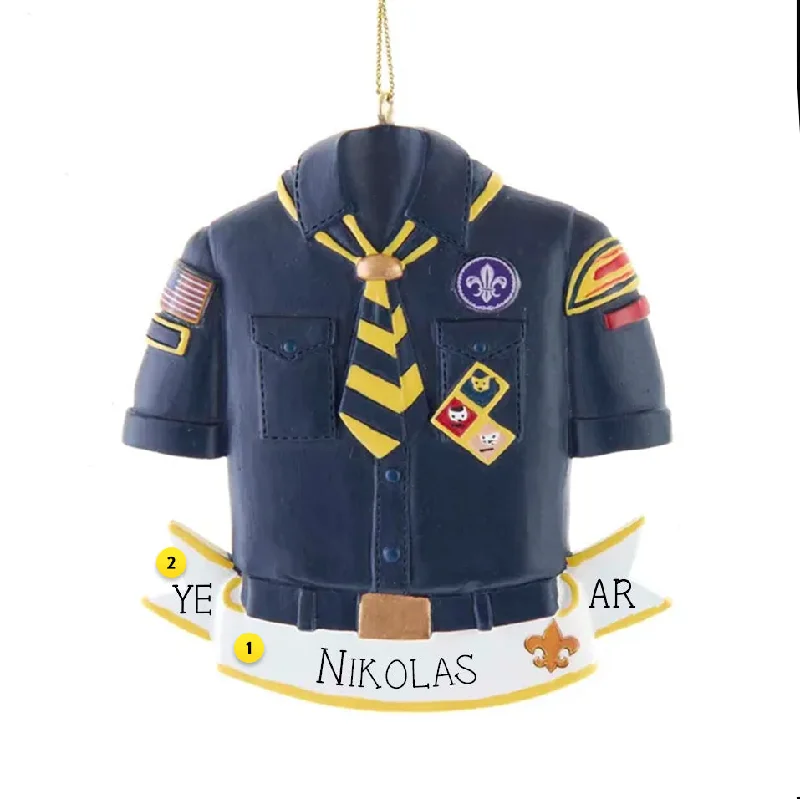 Personalized Boy Scouts of America Cub Scout Shirt Ornament