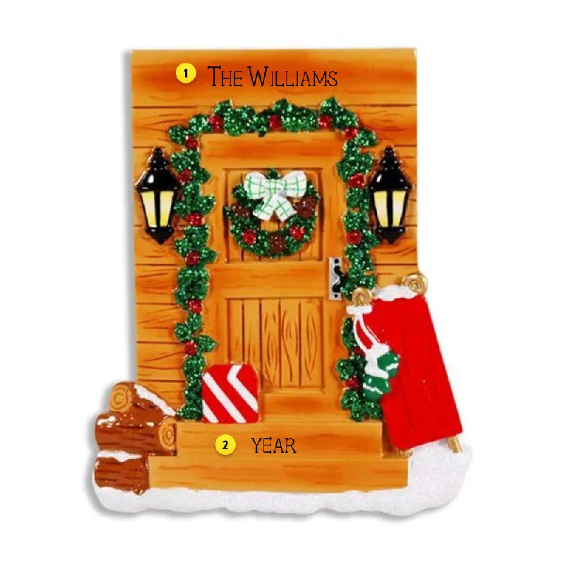 Personalized Christmas Rustic Door Ornament