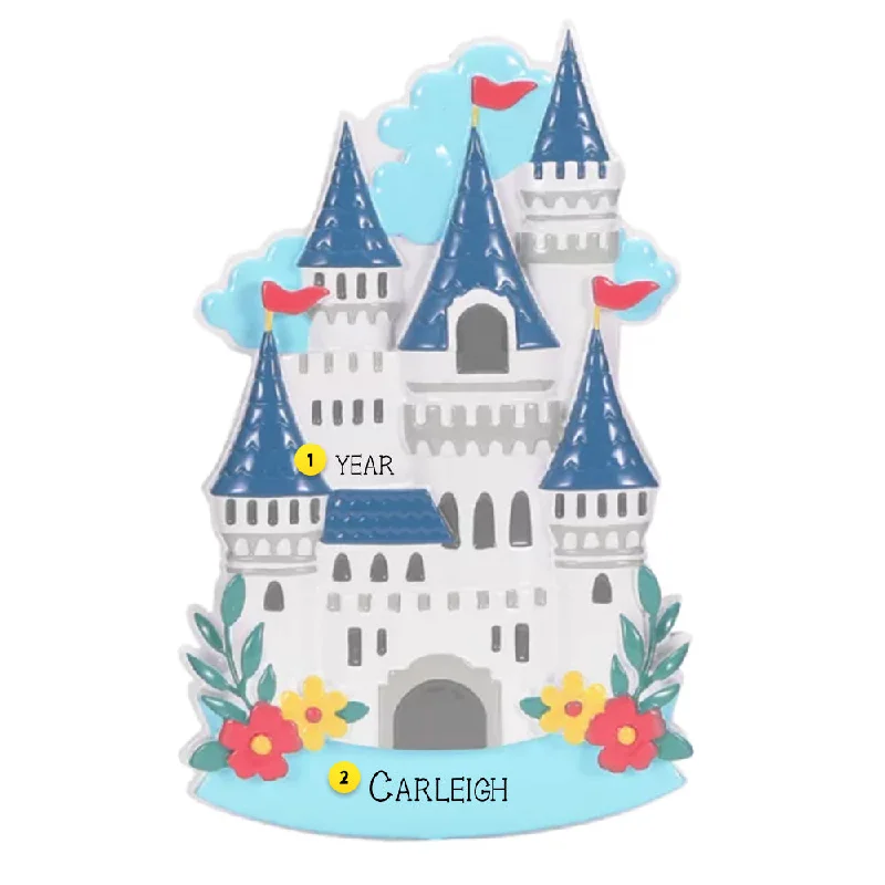 Personalized Fairytale Ice Castle Ornament