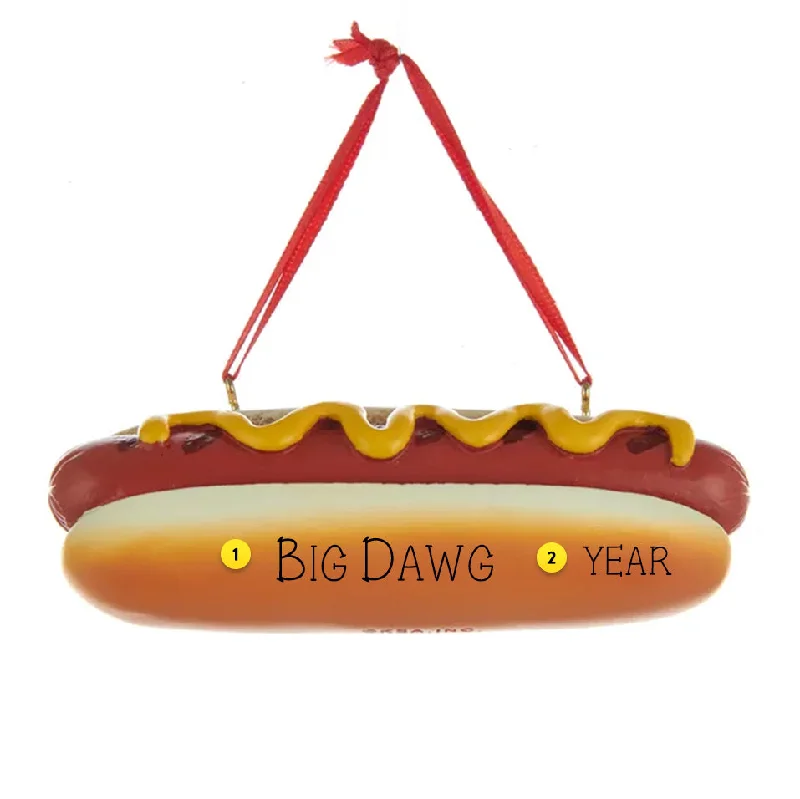 Personalized Hot Dog Ornament