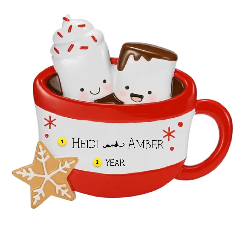 Personalized New Hot Cocoa Couple Ornament