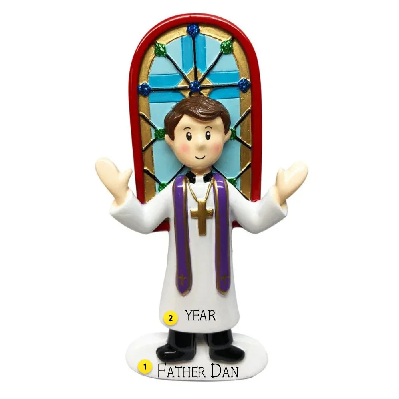 Personalized Priest or Pastor Ornament