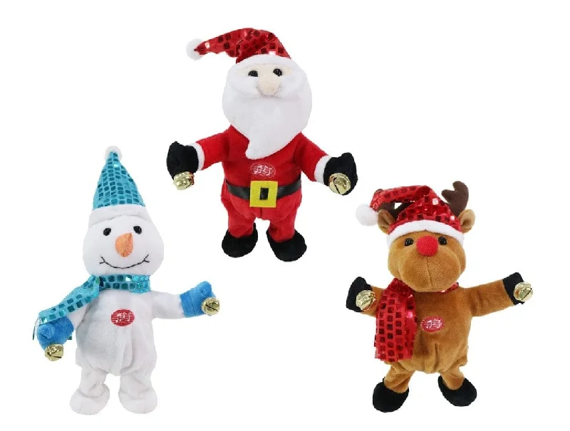 Plush Sing & Slide Character with Bells 3 Asst (20cm)