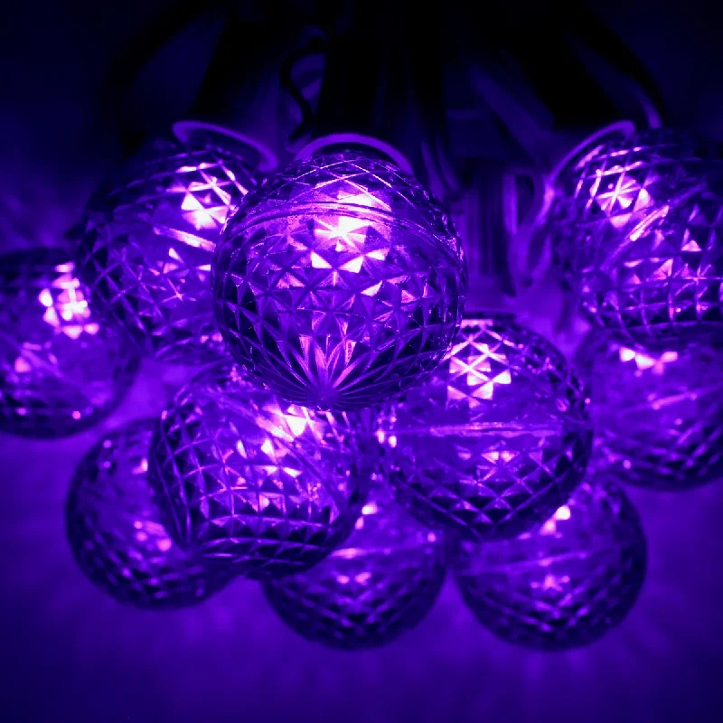 G40 Purple LED Bulbs E12 Bases (25 Pack)