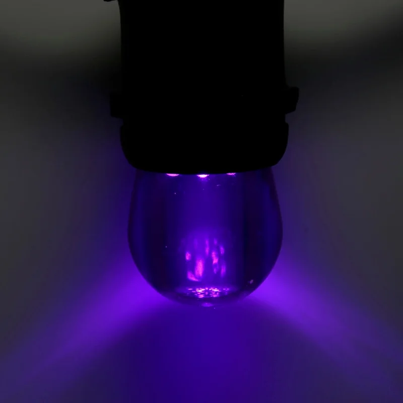 S11 Purple LED Bulbs E26 Bases (25 Pack)