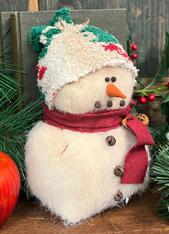 RJ-X01B Fabric Snowman with White Ski Hat & Scarf