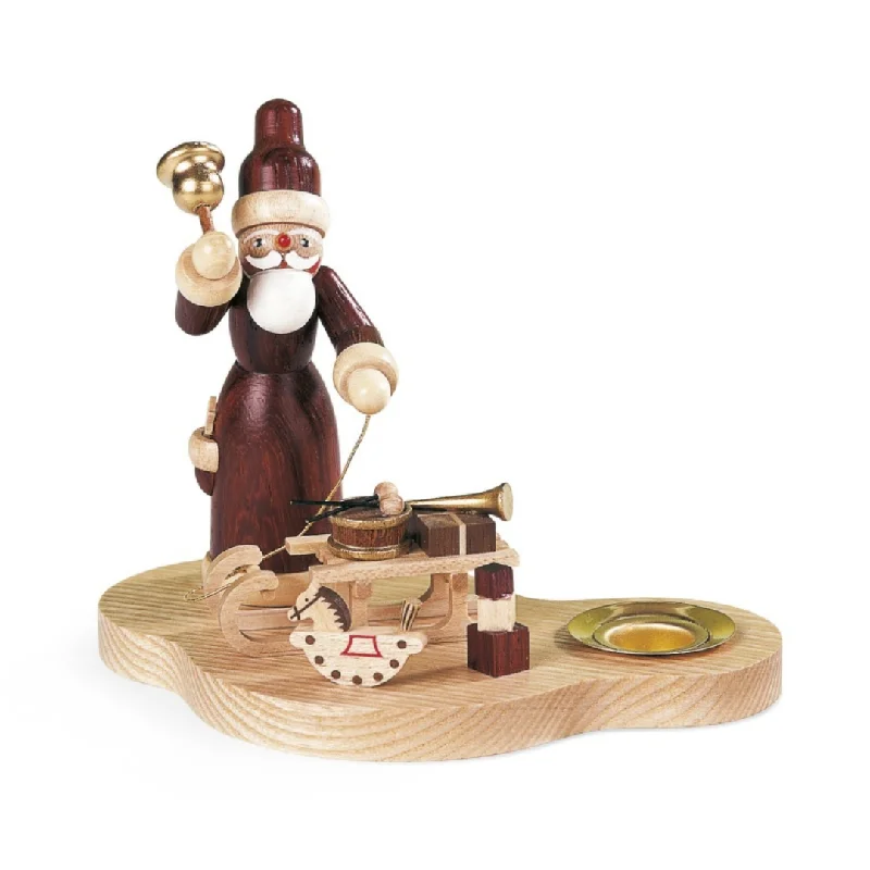 Santa with sled carrying gifts Candle holder,by Mueller GmbH