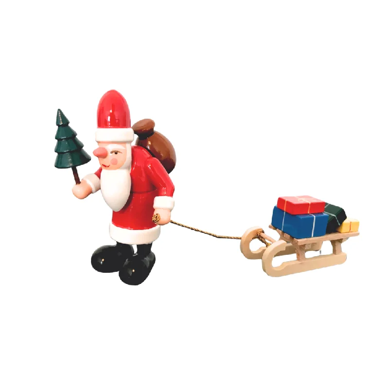 Santa with Sleigh Figure by Erzgebirgische Holzkunst Gahlenz GmbH