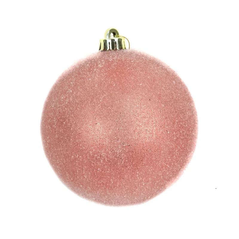 6" Sugar Frosted VP Ball Ornament in Coral | XJB