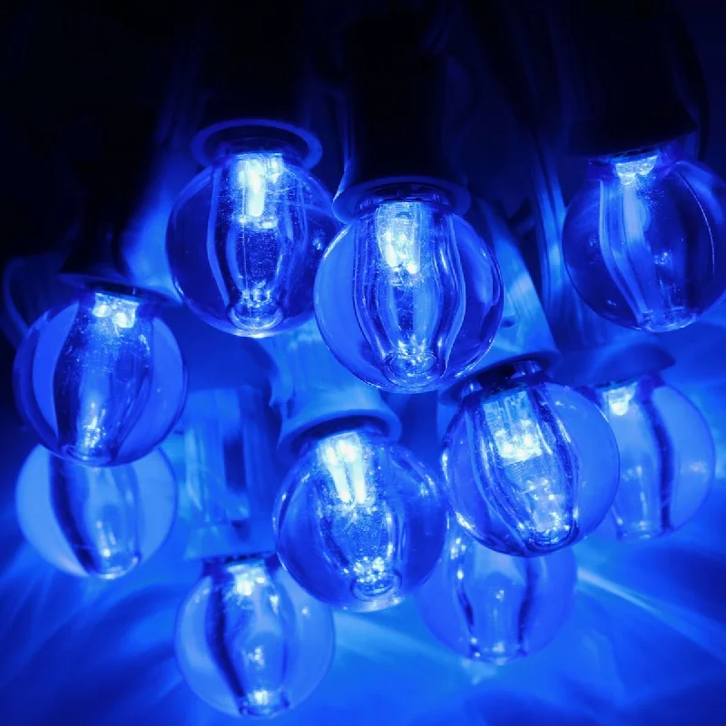 G30 Blue Smooth LED Bulbs E12 Bases (25 Pack)