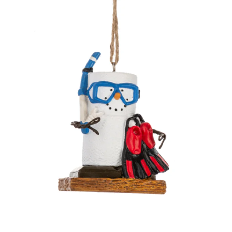 S'mores Snorkeling Ornament