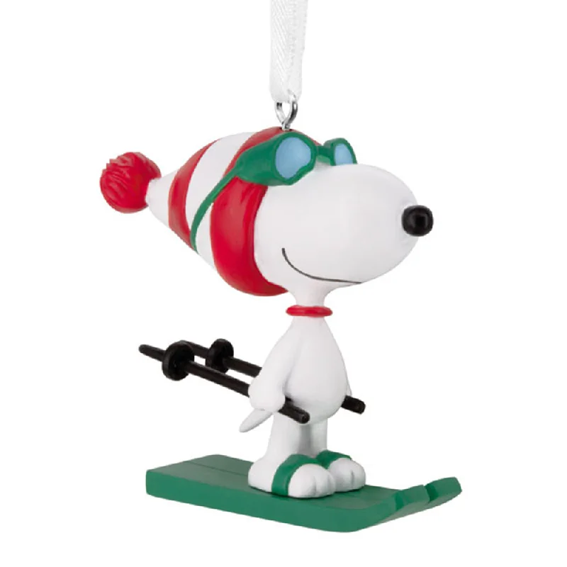 Personalized Snoopy Skiing Ornament