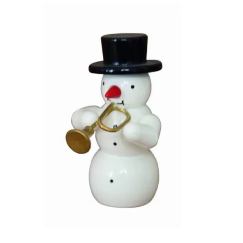 Snowman Band, Snowman with Trumpet by Erzgebirgische Holzkunst Gahlenz GmbH