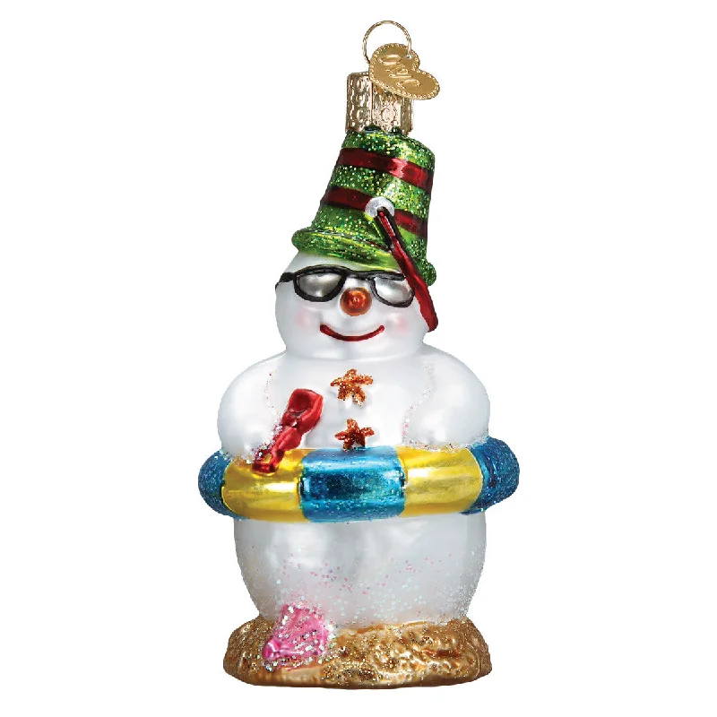 Snowman on Beach Ornament - Old World Christmas