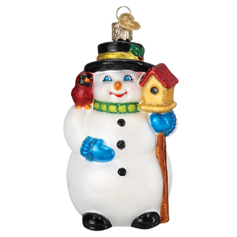 Snowman with Cardinal Ornament - Old World Christmas