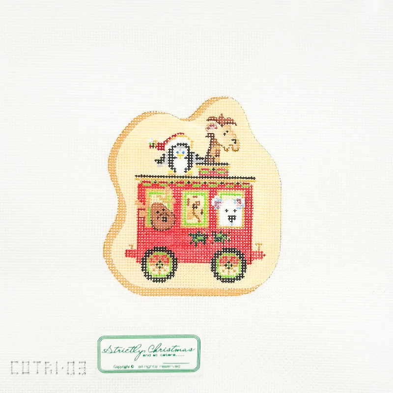 Sugar Cookie Train Animal Car Ornament