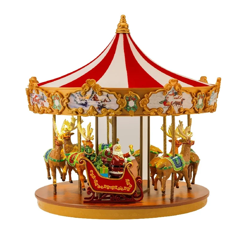 12 in. Animated Very Merry Carousel