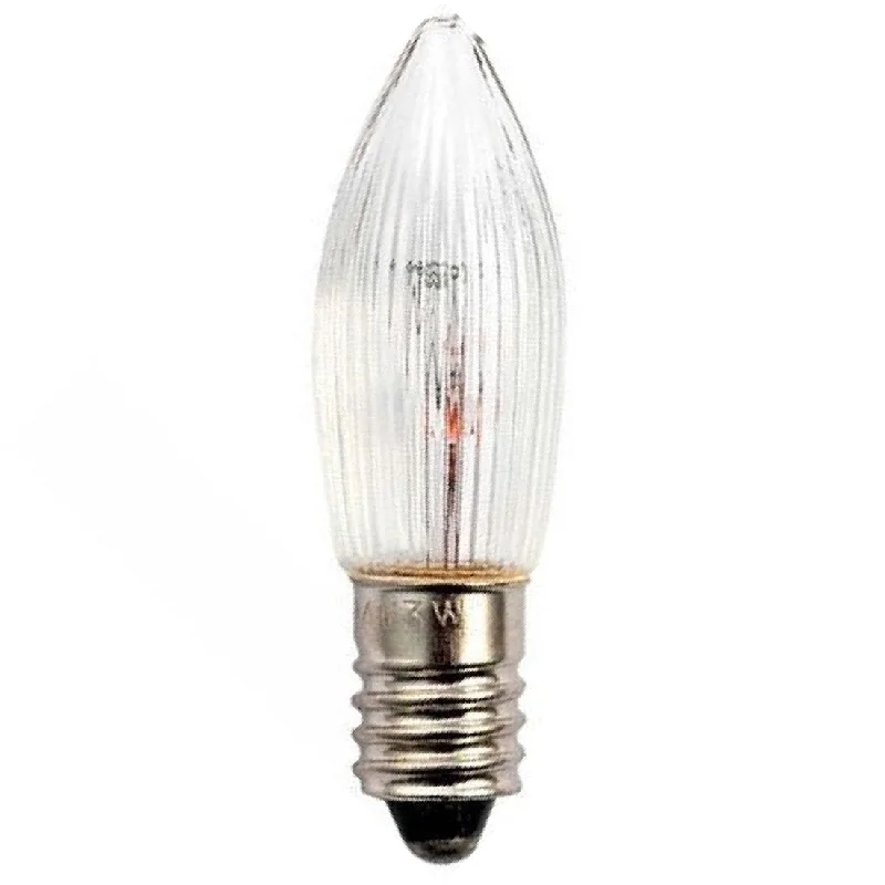 12v 3w E10 Ribbed Bulb