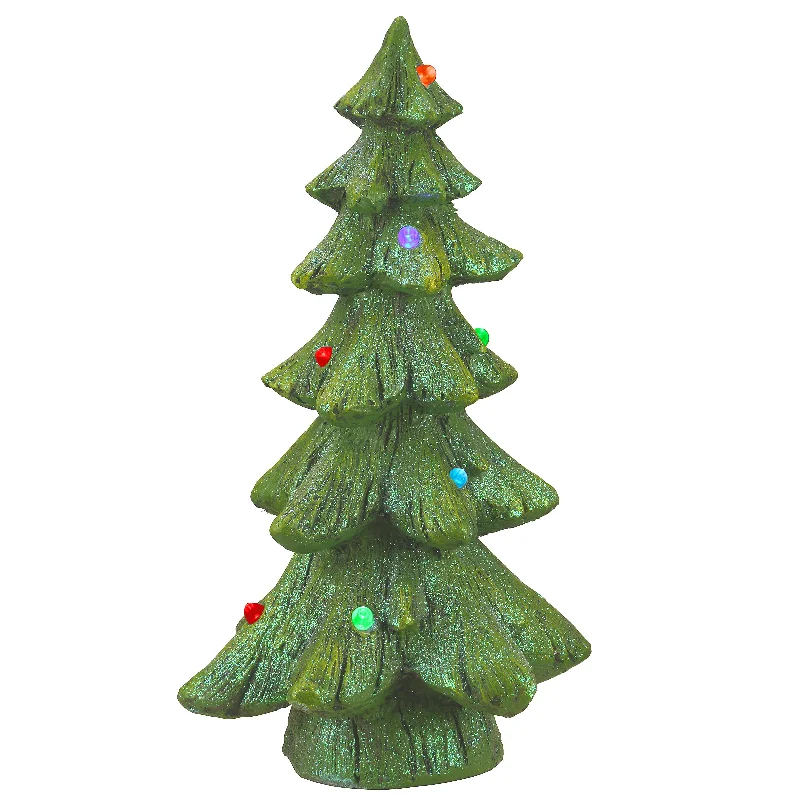 22 in. Lighted Ceramic Christmas Tree