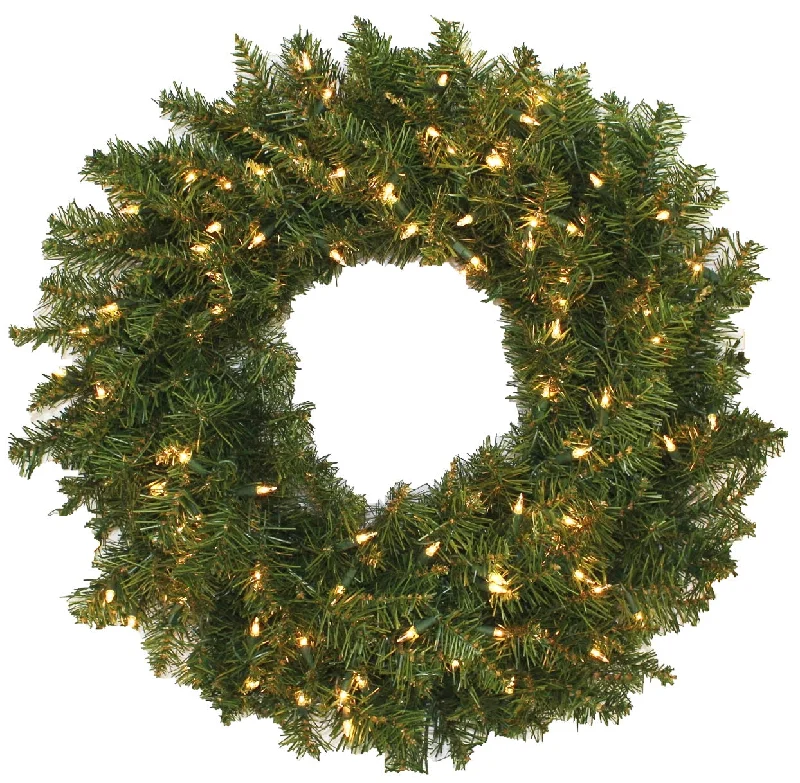 30" New Carrington Pre-Lit Wreath