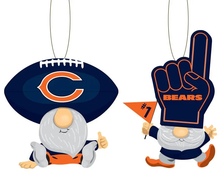 3" Chicago Bears Gnome Fan Ornament