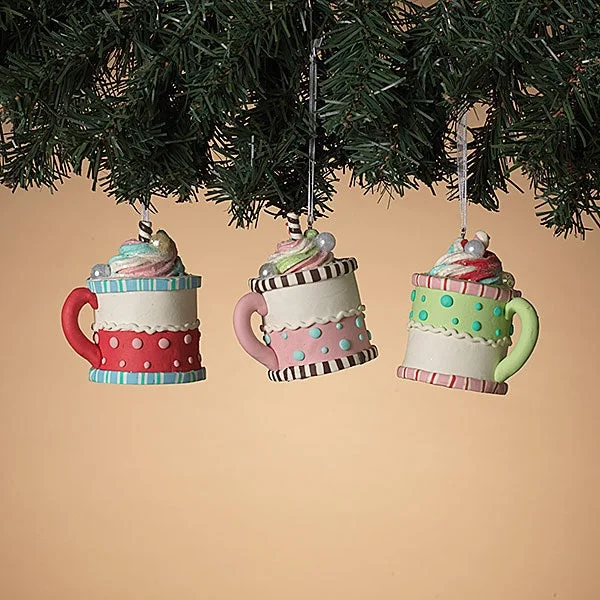 3" Claydough Holiday Ice Cream Mug Ornament