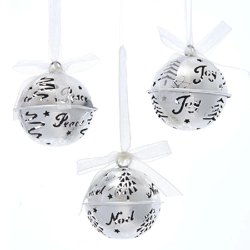 50MM Metal Silver Bell Ornament