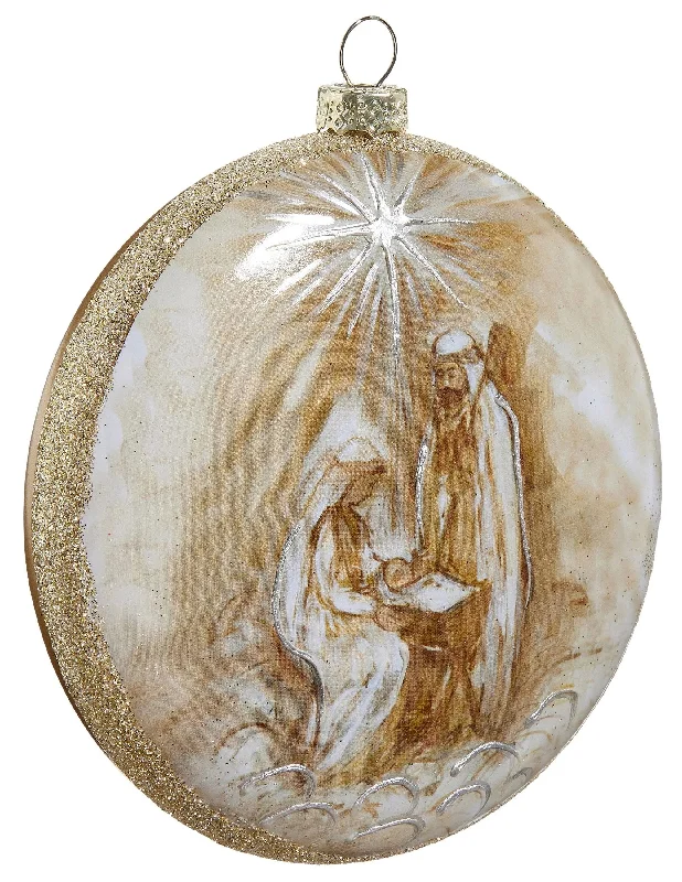 5" North Star Holy Family Disc Ornament